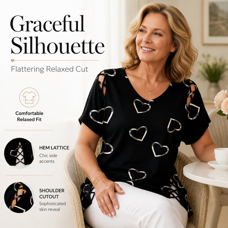 Women's Casual V-Neck Short Sleeve T-Shirt
