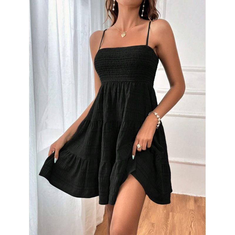 👗✨ Sommerkleid Damen – Trägerkleid mit Smokdetail | Jetzt 50% Rabatt 🌸