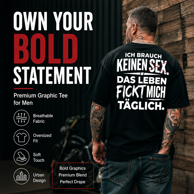 👕 55% RABATT! 😄 Herren T-Shirt mit witzigem deutschen Spruch – Weiche Baumwolle, Rundhals & kurze Ärmel – Perfekt für entspannte Tage & gute Laune 🇩🇪