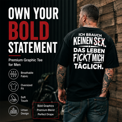 👕 55% RABATT! 😄 Herren T-Shirt mit witzigem deutschen Spruch – Weiche Baumwolle, Rundhals & kurze Ärmel – Perfekt für entspannte Tage & gute Laune 🇩🇪
