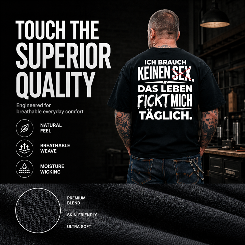 👕 55% RABATT! 😄 Herren T-Shirt mit witzigem deutschen Spruch – Weiche Baumwolle, Rundhals & kurze Ärmel – Perfekt für entspannte Tage & gute Laune 🇩🇪
