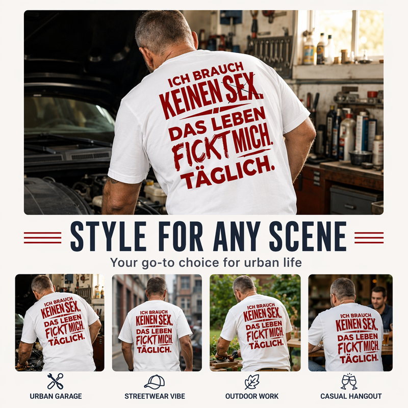 👕 55% RABATT! 😄 Herren T-Shirt mit witzigem deutschen Spruch – Weiche Baumwolle, Rundhals & kurze Ärmel – Perfekt für entspannte Tage & gute Laune 🇩🇪