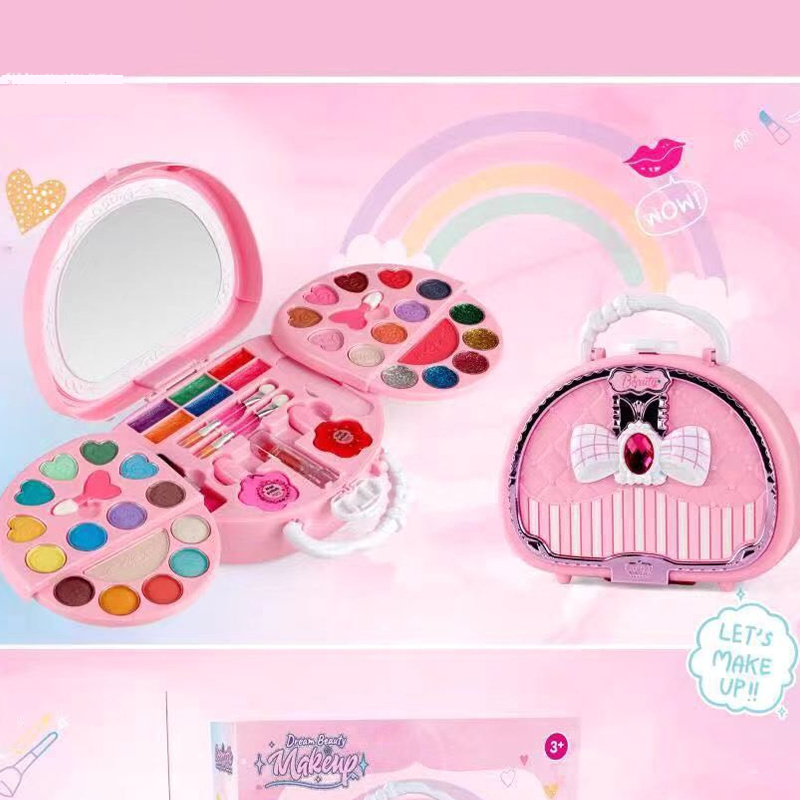 💄 50% RABATT! 👜 Kinder Abwaschbares Make-up-Spielzeug-Set – Tragbare Handtasche, abwaschbar & bunt – Perfekt für kreative Rollenspiele & kleine ✨