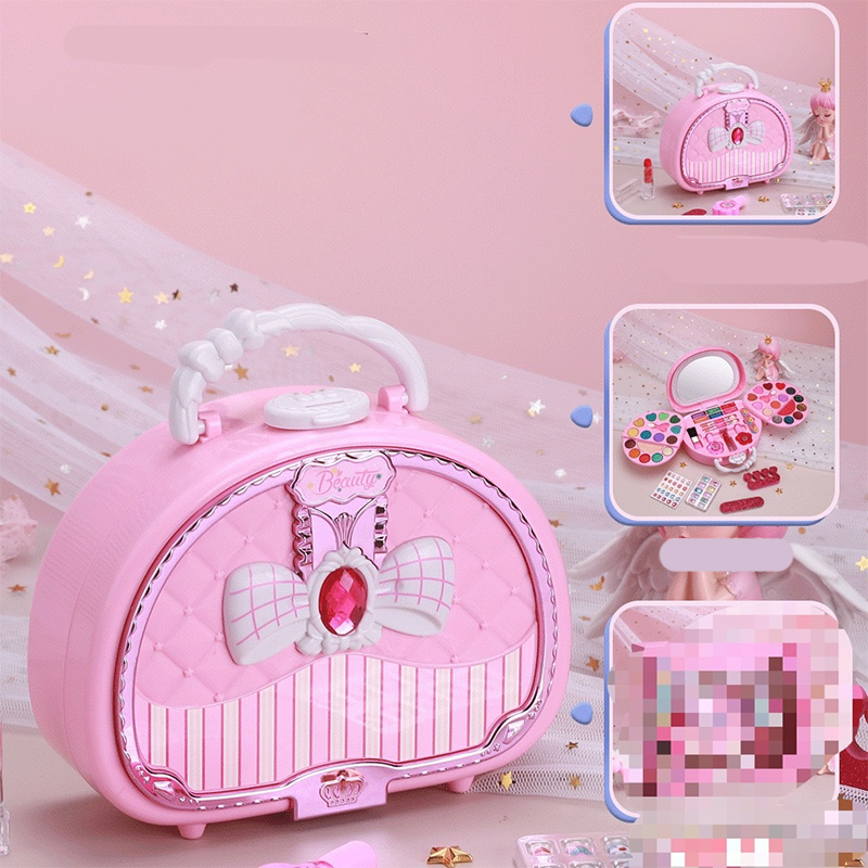 💄 50% RABATT! 👜 Kinder Abwaschbares Make-up-Spielzeug-Set – Tragbare Handtasche, abwaschbar & bunt – Perfekt für kreative Rollenspiele & kleine ✨