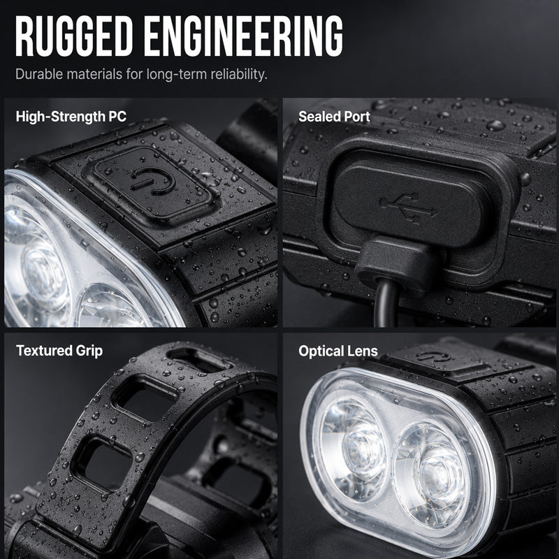 🚴【Limitiertes Angebot – 50% Rabatt】💡 USB-aufladbares Fahrradlicht-Set – Helles LED-Licht, USB-aufladbar & einfache Montage – Perfekt für Nachtfahrten & städtisches Pendeln 🚦