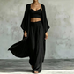 Women's Loose 3-Piece Cardigan Pants Set