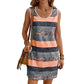Ärmelloses gestreiftes Sommerkleid für Damen