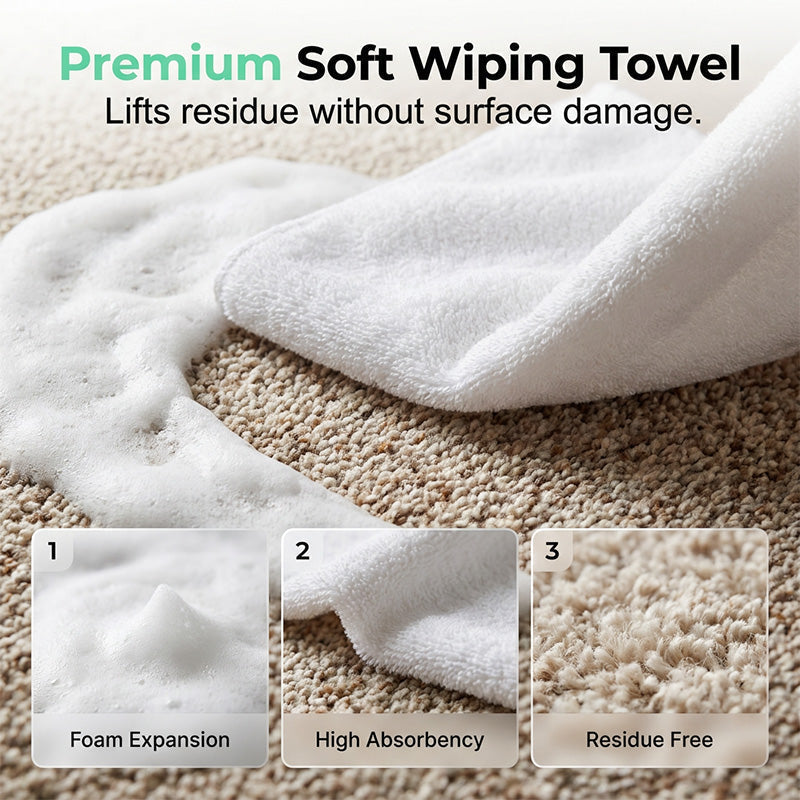 🔥🎁 2+1 GRATIS!!🥳 💞 50K+ VERKAUFT! ⚡🧼 Wasserloser Teppich-Schaumreiniger mit Reinigungstuch