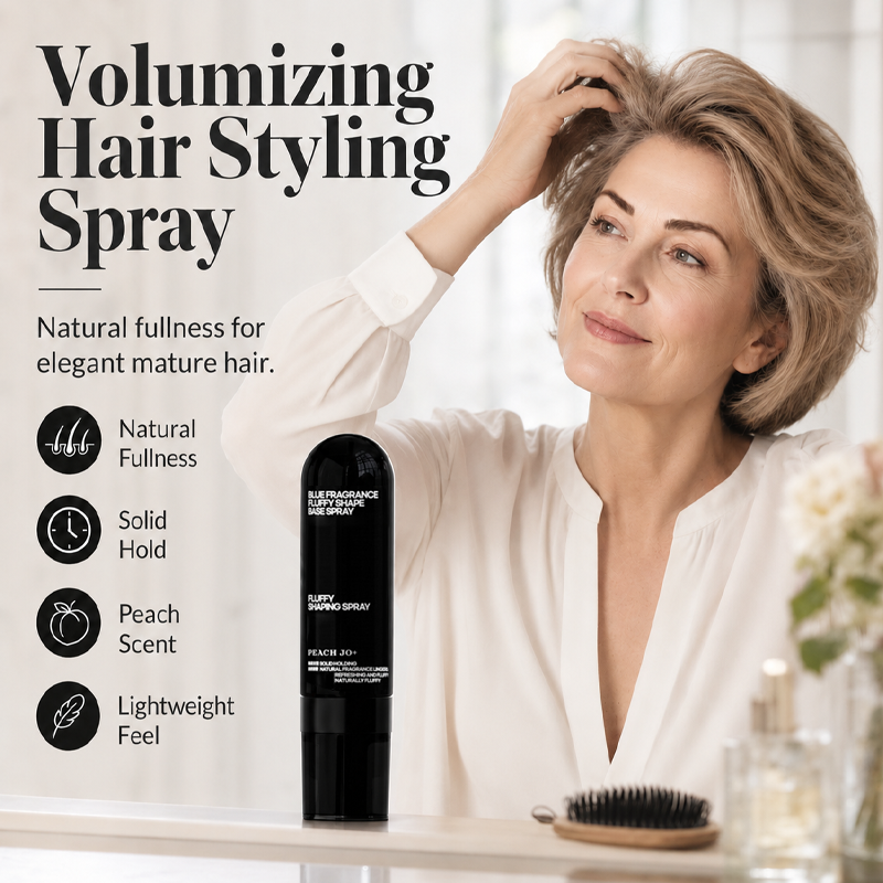 💥 50% Rabatt! 💇‍♀️ Volumenspray für reifes Haar – 90 ml. Leichte Formel, natürliches Volumen, Pfirsichduft. Langlebiger Halt ohne Klebrigkeit. Ideal für tägliches Styling 🌟
