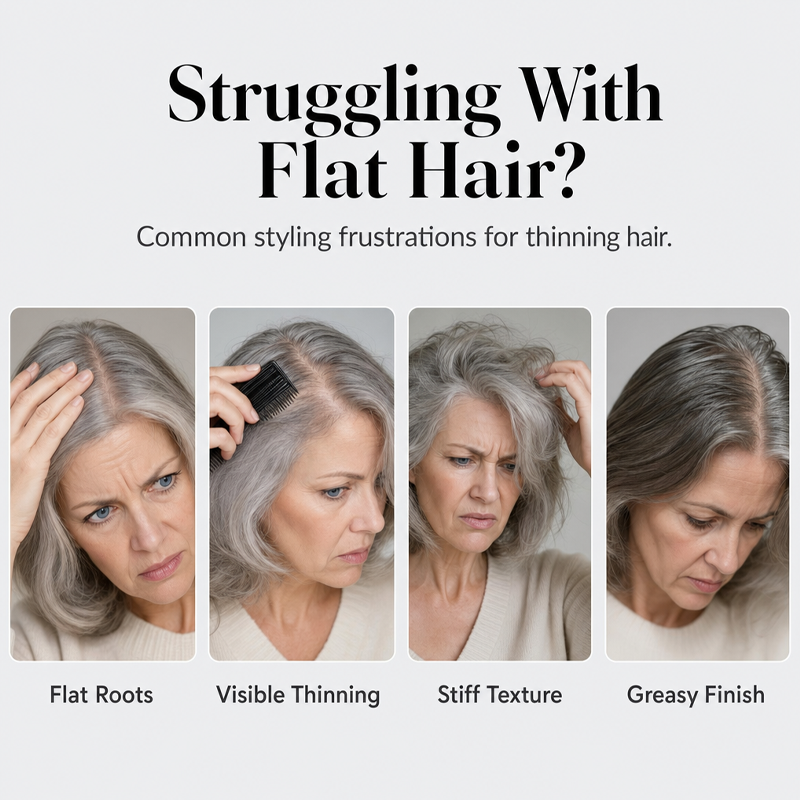 💥 50% Rabatt! 💇‍♀️ Volumenspray für reifes Haar – 90 ml. Leichte Formel, natürliches Volumen, Pfirsichduft. Langlebiger Halt ohne Klebrigkeit. Ideal für tägliches Styling 🌟