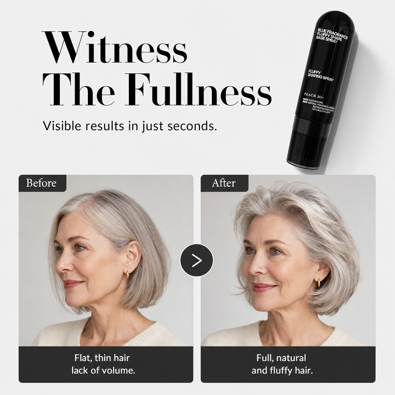 💥 50% Rabatt! 💇‍♀️ Volumenspray für reifes Haar – 90 ml. Leichte Formel, natürliches Volumen, Pfirsichduft. Langlebiger Halt ohne Klebrigkeit. Ideal für tägliches Styling 🌟