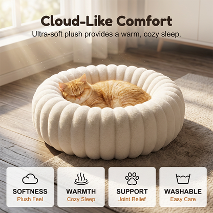 🐱 50% RABATT! 🛏️ Beruhigungskorb – Erhöhter Rand, ultraweich & erholsam ☁️