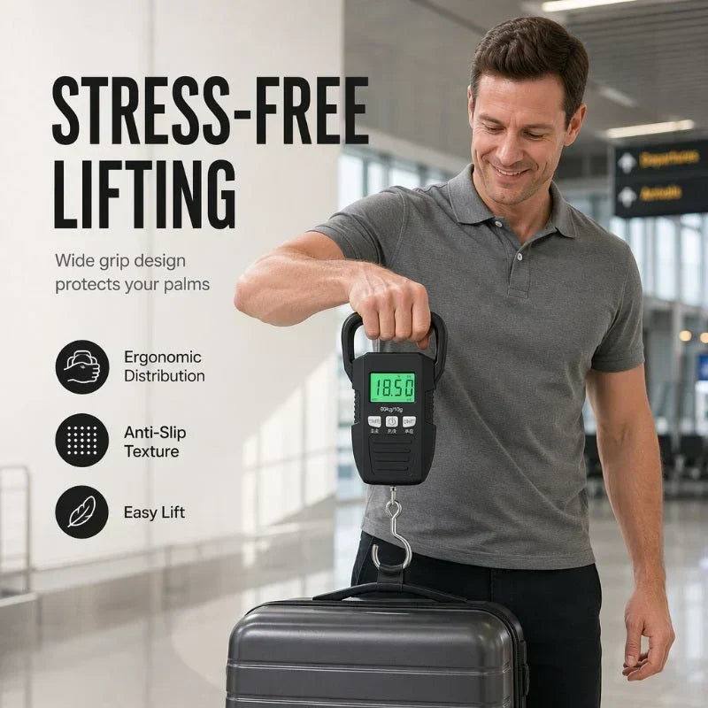 🧳 50% RABATT! ⚖️ Digitale Kofferwaage wiederaufladbar – Präzise, kompakt & einfach zu bedienen – Ideal zur Vermeidung von Übergepäckgebühren ✈️