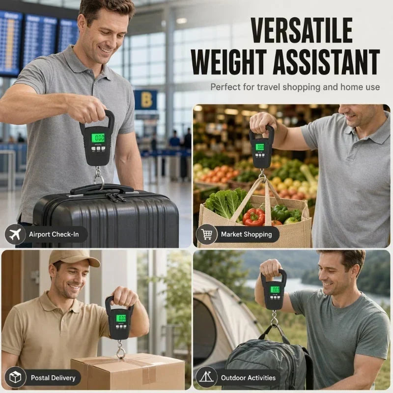 🧳 50% RABATT! ⚖️ Digitale Kofferwaage wiederaufladbar – Präzise, kompakt & einfach zu bedienen – Ideal zur Vermeidung von Übergepäckgebühren ✈️