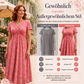 🌸🔥50% RABATT!🔥🔥Blumiges V-Ausschnitt-Kleid mit Taillendrehung – elegant und lässig für jeden Anlass
