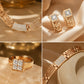 🌹 JETZT 50 % RABATT! !🌹Elegantes 4-teiliges Strass-Schmuckset