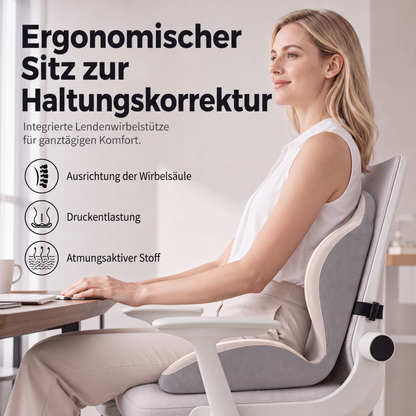 🔥 Heute -50 %!🚗🪑Ergonomisches Sitzkissen aus Memory-Schaum – Integrierte Rückenstütze, orthopädisch & vielseitig – Ideal für Bürostuhl, Auto & Homeoffice ✨