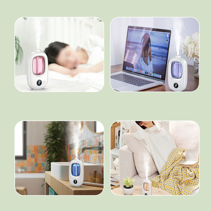 📢📢50 % RABATT! ⏰🎶 Automatischer Aromatherapie-Diffusor – Feiner Nebel, programmierbarer Timer und LED-Licht, ideal für Schlafzimmer und Büros 🌿💡