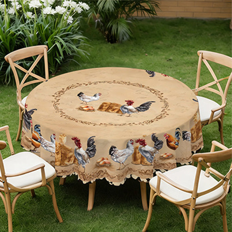 🎉 2026 SALE 50% RABATT! 🐓 Tischdecke mit Vintage-Bauernhaus-Hühnermuster – HD-Drucke bleiben farbintensiv, muschelförmige Kanten sorgen für zusätzlichen Charme! ✨
