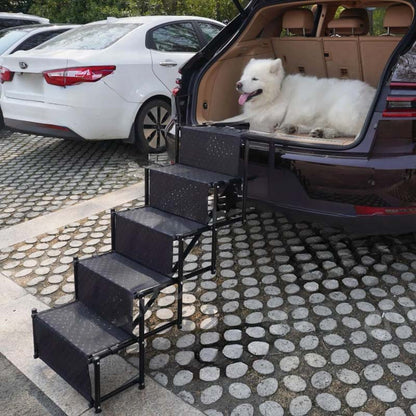 🐕 50% RABATT! 🚗 Tragbare faltbare Hunde-Autotreppe – Rutschfest, robust & kompakt – Perfekt für kleine & ältere Hunde unterwegs ✨