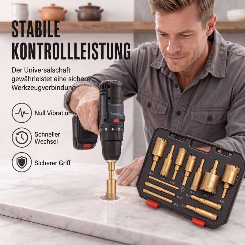 ⏳🔥 NUR FÜR KURZE ZEIT 50% RABATT! ⏰ 12-teiliges Trocken-Diamant-Lochsägen-Set für Fliesen (6-35 mm)