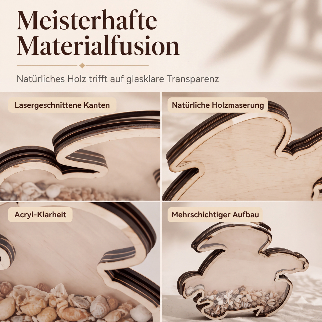 🎉 2026 Sale – Über 14.900 verkauft!🌊 Kreativer Organizer aus Holz in Form eines Meeresschildkrötenpanzers