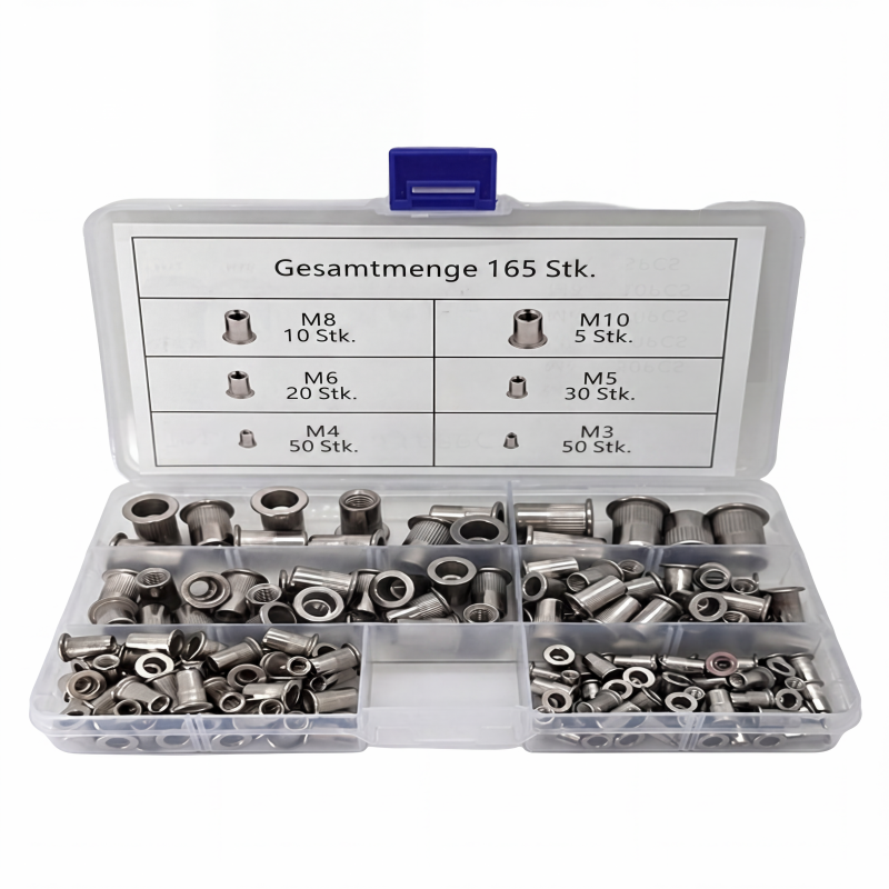🔩 Sortiment an Rändelnietmuttern