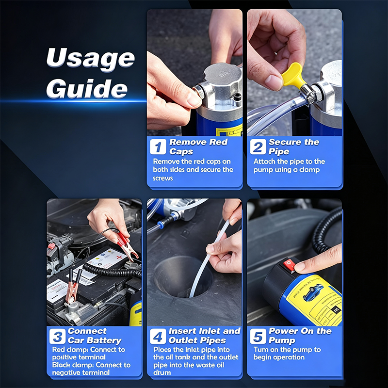 ✨44% Rabatt✨ 🔧 Tragbare 12V-Ölablasspumpe – Kupfermotor, inkl. Schläuche & Box – Ideal für Motor- & Getriebeölwechsel 🚗