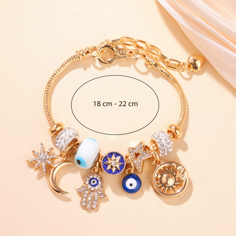 🌙✨ Celestial Armband mit Sonne-Mond-Anhänger ✨🌙