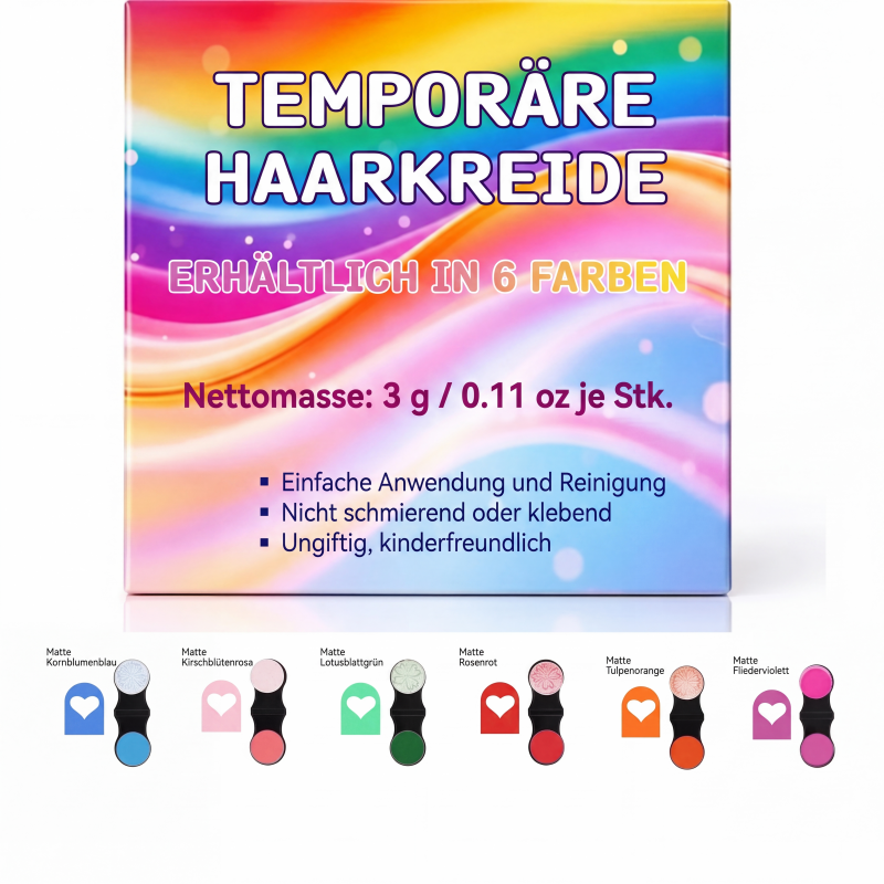 Temporäres Haarkreide-Set für Mädchen