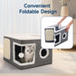 ✨50% Rabatt✨🐾 2-in-1 Faltbarer Haustierhocker mit Stauraum – Gemütliches Katzen- & Hundebett und praktischer Sitzhocker