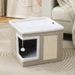 ✨50% Rabatt✨🐾 2-in-1 Faltbarer Haustierhocker mit Stauraum – Gemütliches Katzen- & Hundebett und praktischer Sitzhocker