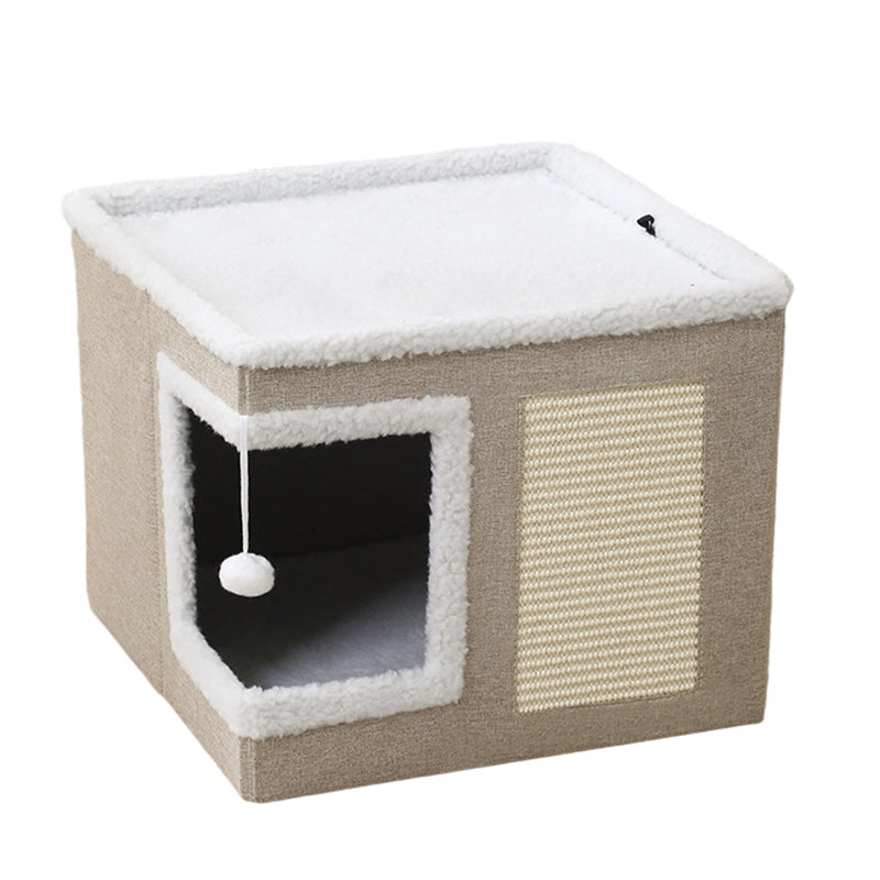 ✨50% Rabatt✨🐾 2-in-1 Faltbarer Haustierhocker mit Stauraum – Gemütliches Katzen- & Hundebett und praktischer Sitzhocker