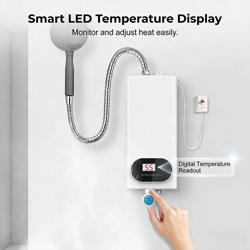 🔥 Kompakt Omedelbar Elektrisk Vattenvärmare – Snabb, Säker & Utrymmesbesparande – Perfekt för Kök, Badrum & På Resande Fot ✨