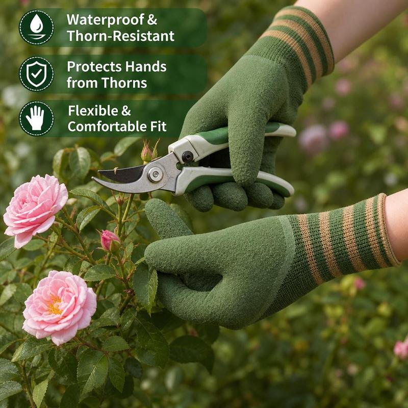 ⏳Zeitlich begrenztes Sonderangebot⏰Schützt Ihre Hände bei der Gartenarbeit – Robuste Gartenhandschuhe aus Gummi, rutschfest, abriebfest, geeignet für Pflanzenpflege und Beschneiden