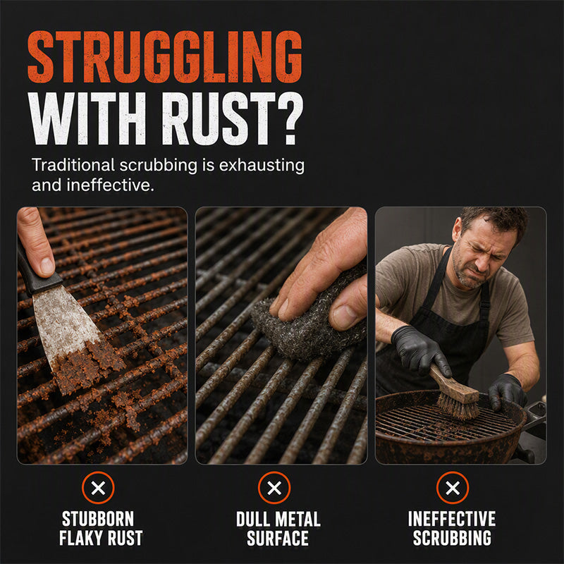 🔥⏰ 2+1 GRATIS nur für kurze Zeit – Grillrost-Rostentferner Spray für die Entfernung von Rost und hartnäckigen Ablagerungen🍖