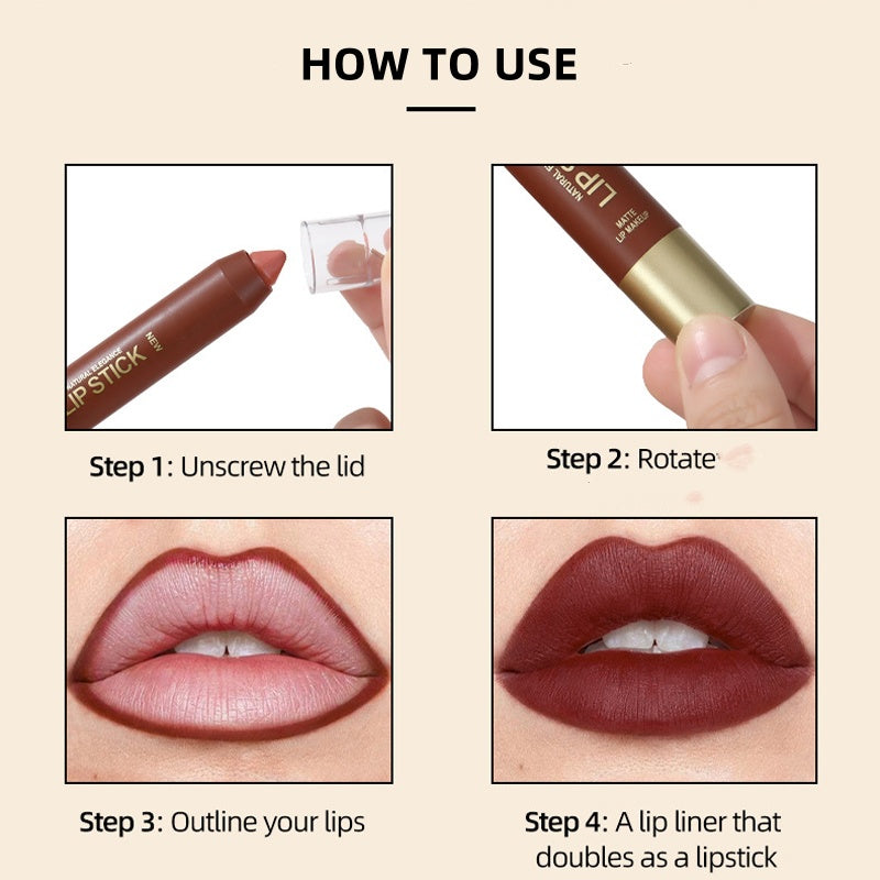 💄 KAUFE 1, ERHALTE 1 GRATIS! ✨ Matt Lippenstift-Stift für Damen – Langanhaltend, abriebfest & intensiv – Perfekt für Alltag & Party 💋