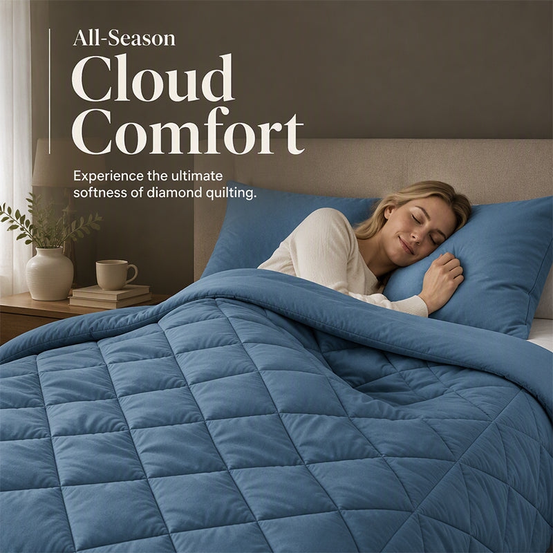 ⏰🛏️3-teiliges Steppbett-Set aus gebürsteter Mikrofaser