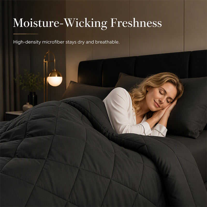 ⏰🛏️3-teiliges Steppbett-Set aus gebürsteter Mikrofaser