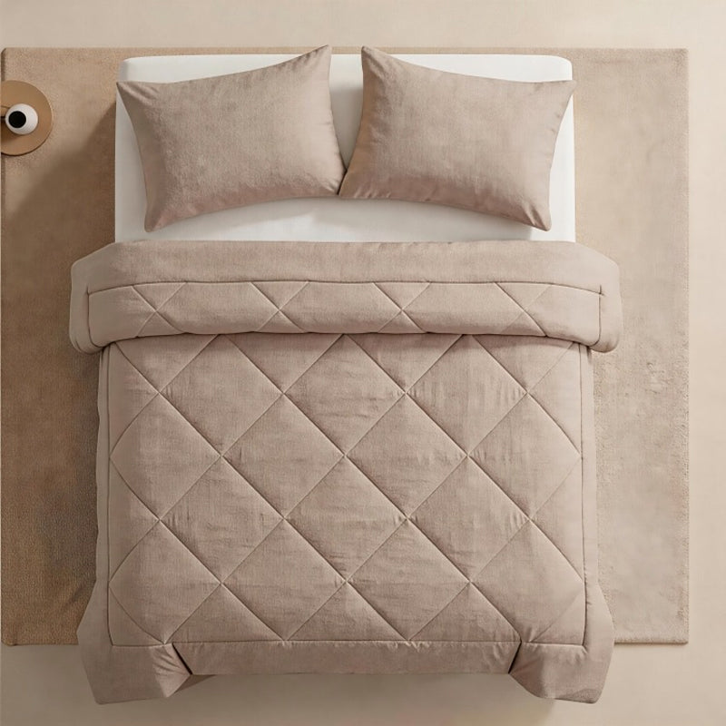 ⏰🛏️3-teiliges Steppbett-Set aus gebürsteter Mikrofaser