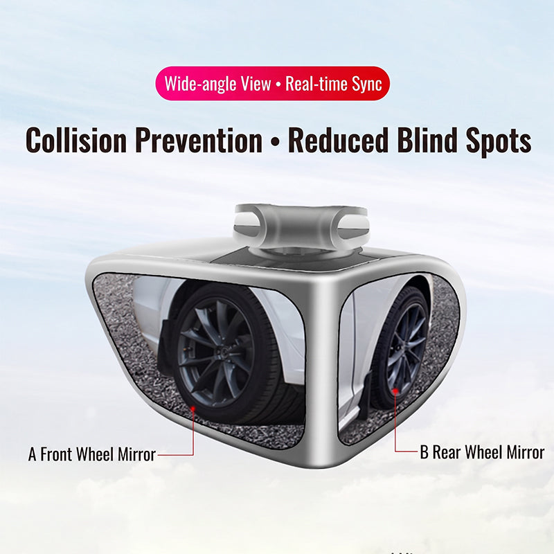 🚗 50% RABATT! 🛡️ Weitwinkelspiegel – Doppellinsen & 360°‑verstellbar ✨