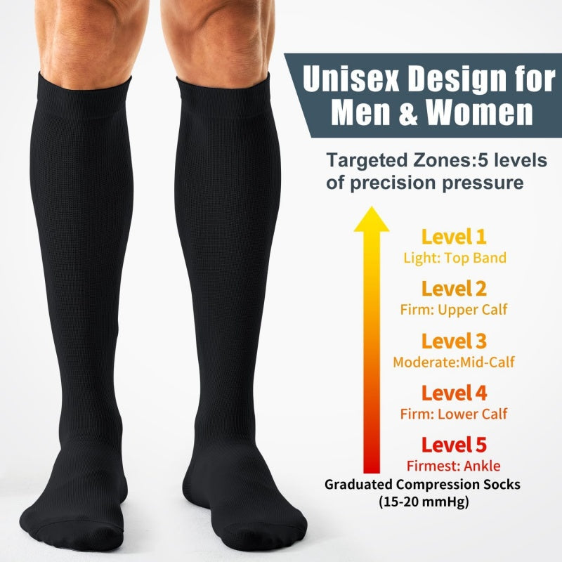 🏃‍♀️🏃 Elastische Kompressionssocken für Damen & Herren – Knielange Sportsocken für Fitness, Laufen und Outdoor