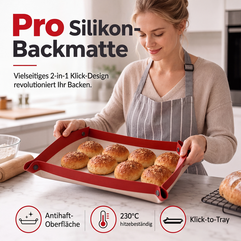 Wiederverwendbare Antihaft-Silikon-Backmatte