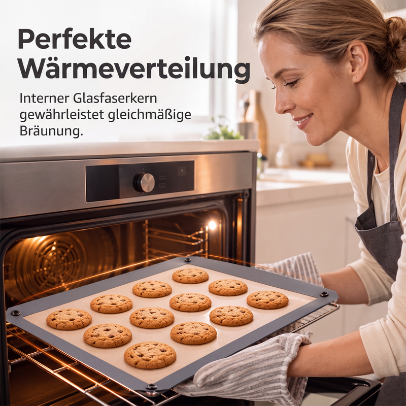 Wiederverwendbare Antihaft-Silikon-Backmatte