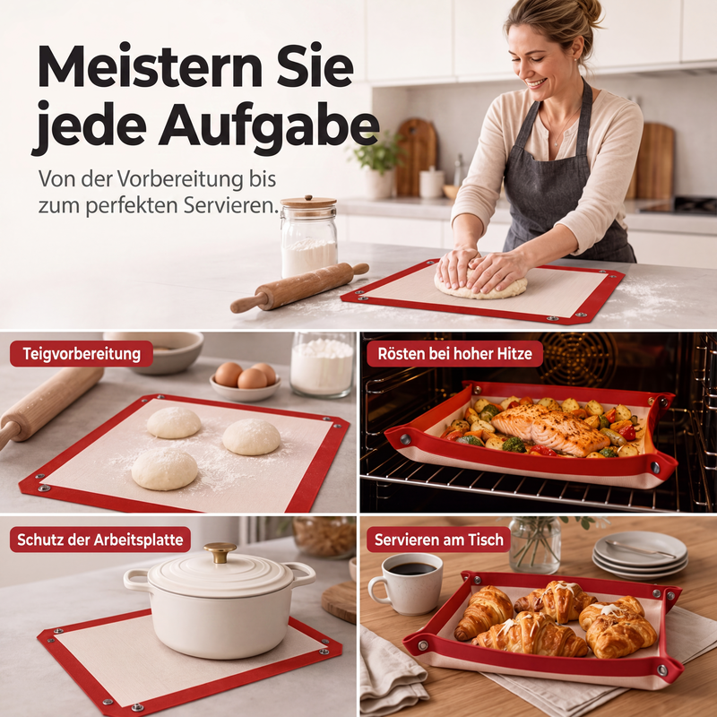 Wiederverwendbare Antihaft-Silikon-Backmatte