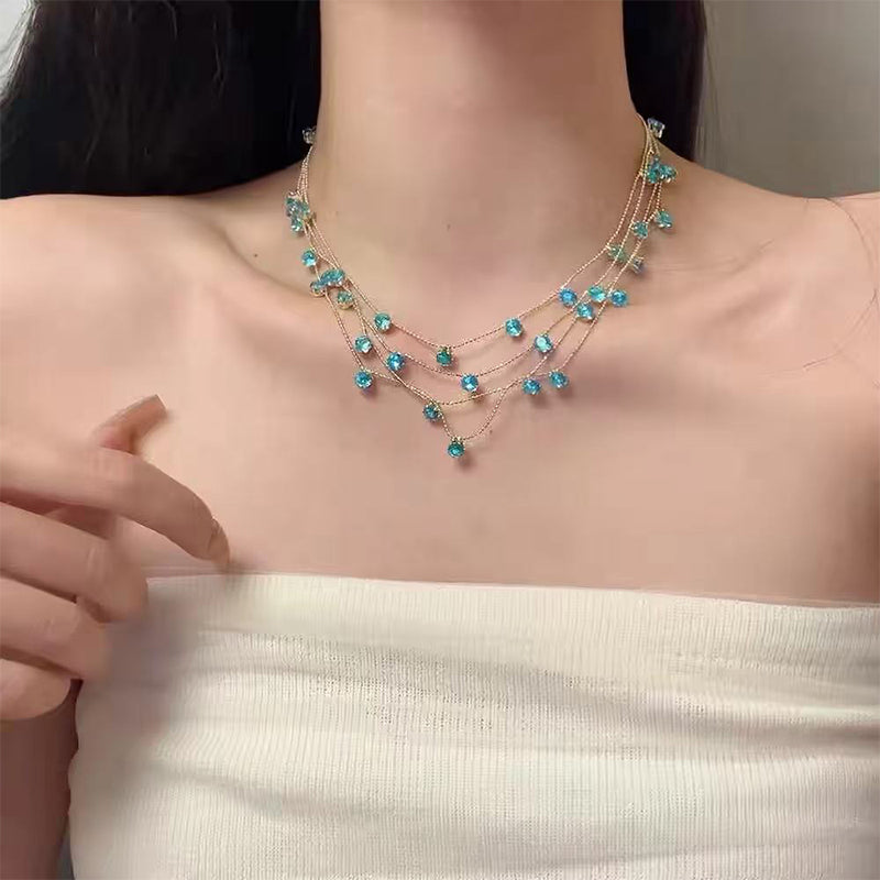 💎 50% RABATT! ✨ Mehrlagige Anhänger-Halskette – Funkelnd & elegant 💖