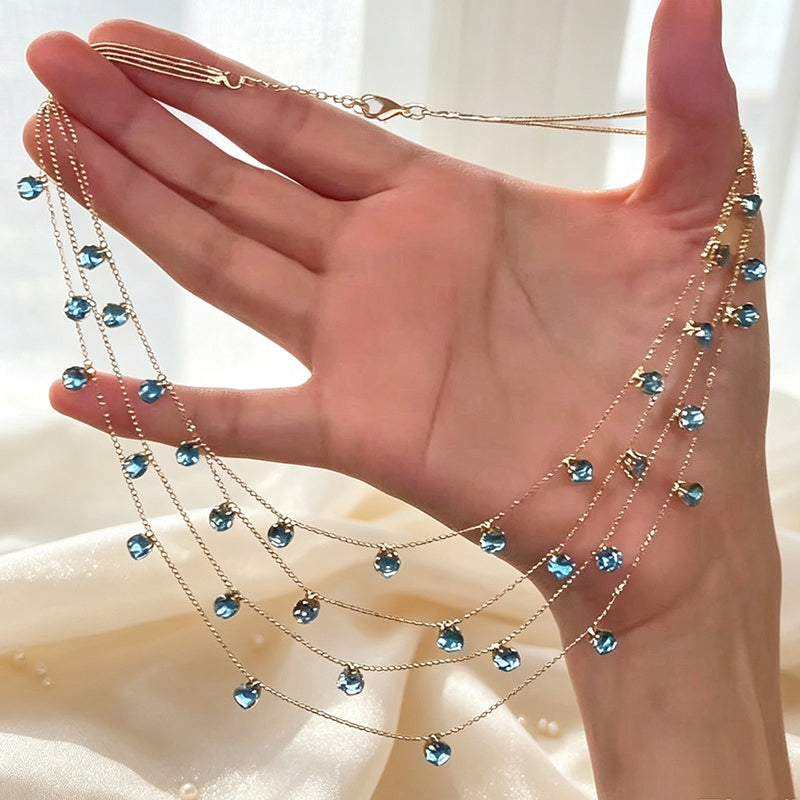 💎 50% RABATT! ✨ Mehrlagige Anhänger-Halskette – Funkelnd & elegant 💖