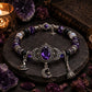 Gothic Purple Rhinestone Halloween Bracelet