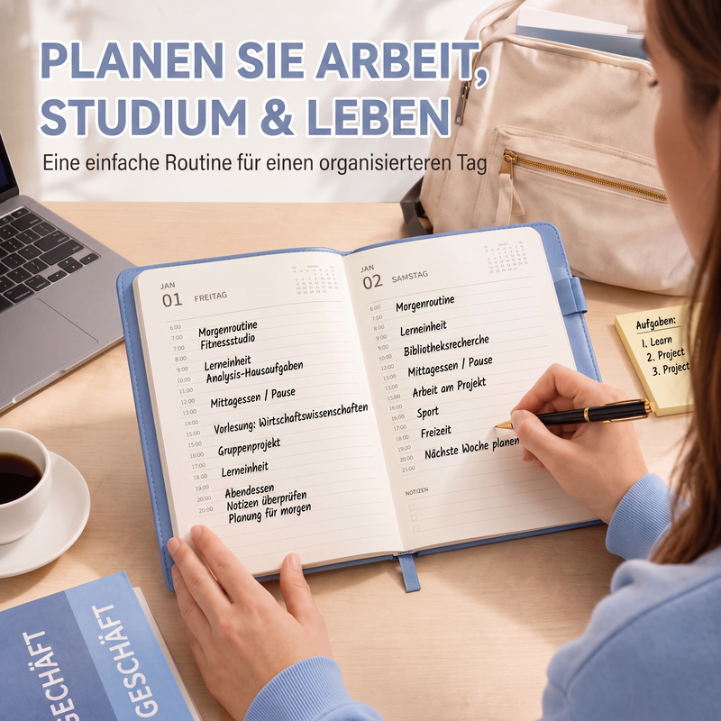 🍃🏆 Sonderpreis am letzten Tag: 9,98 £ ! 📅A5 2027 Tagebuch-Notizbuch mit einer Seite pro Tag ✨