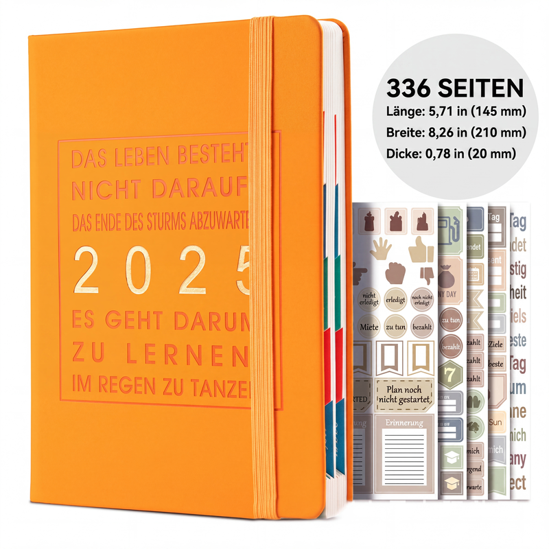 🍃🏆 Sonderpreis am letzten Tag: 9,98 £ ! 📅A5 2027 Tagebuch-Notizbuch mit einer Seite pro Tag ✨